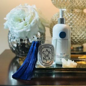 Royal Blue Silk Tassel Earrings